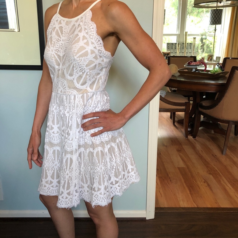 🤩Host Pick 💛Dear Moon lace overlay dress 👗 - Picture 2 of 7